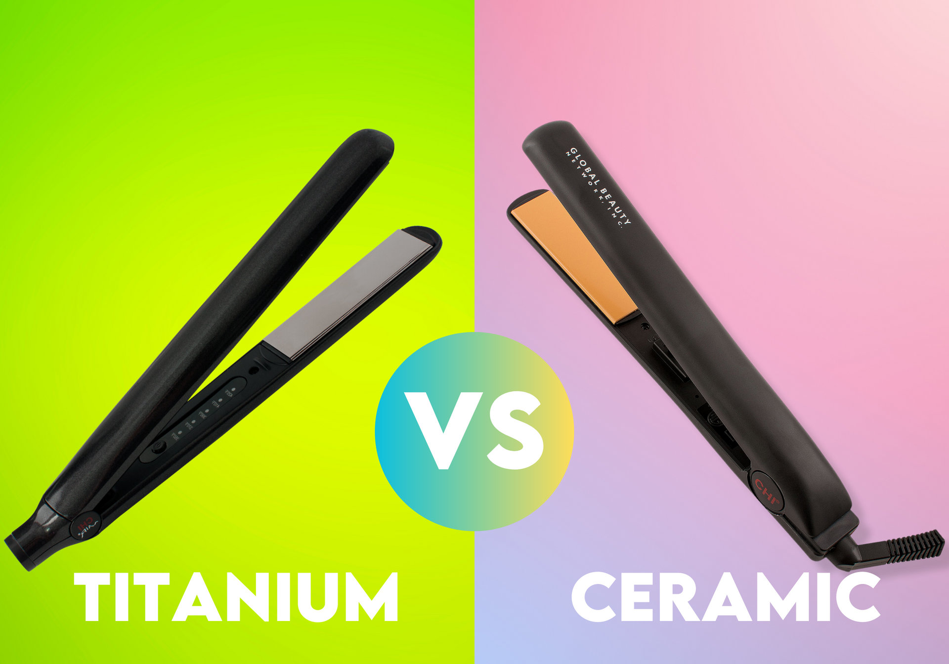 Titanium VS Ceramic Flat Irons Oyade Products