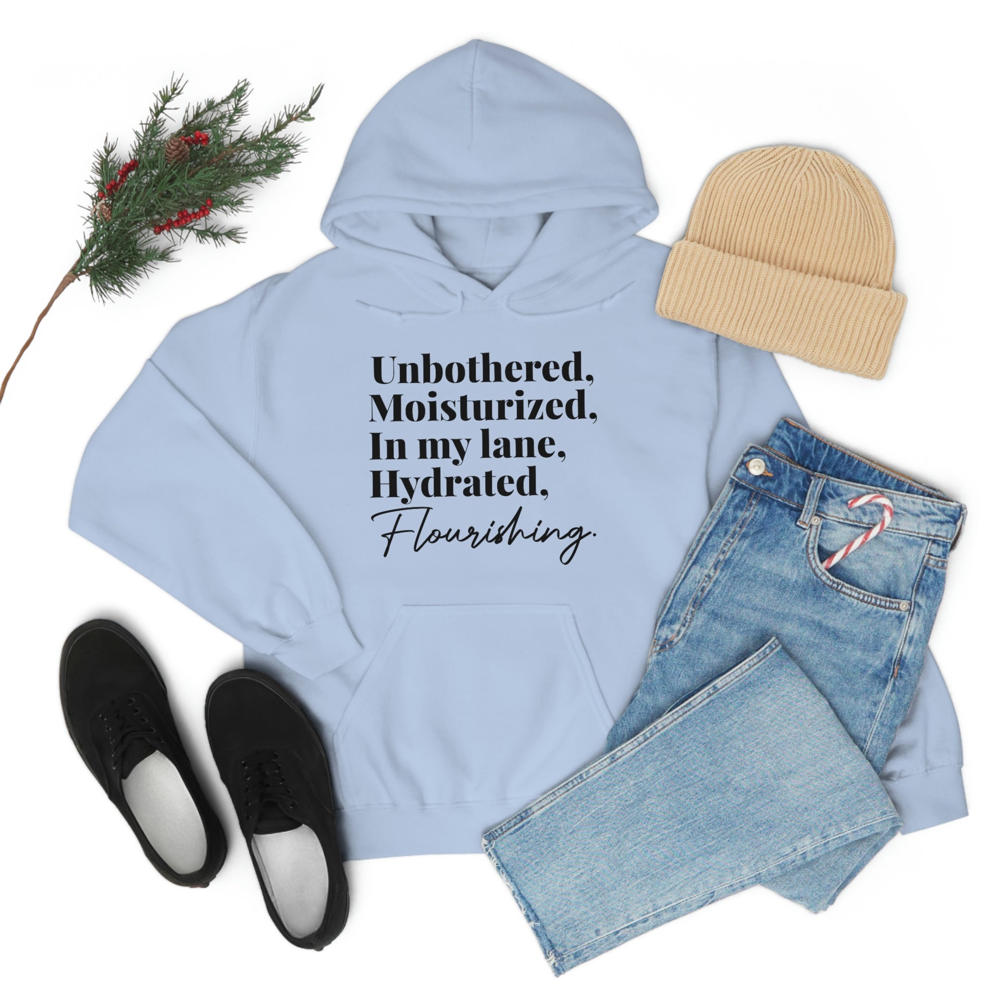 Stay Hydrated. Black  Hooded Sweatshirt