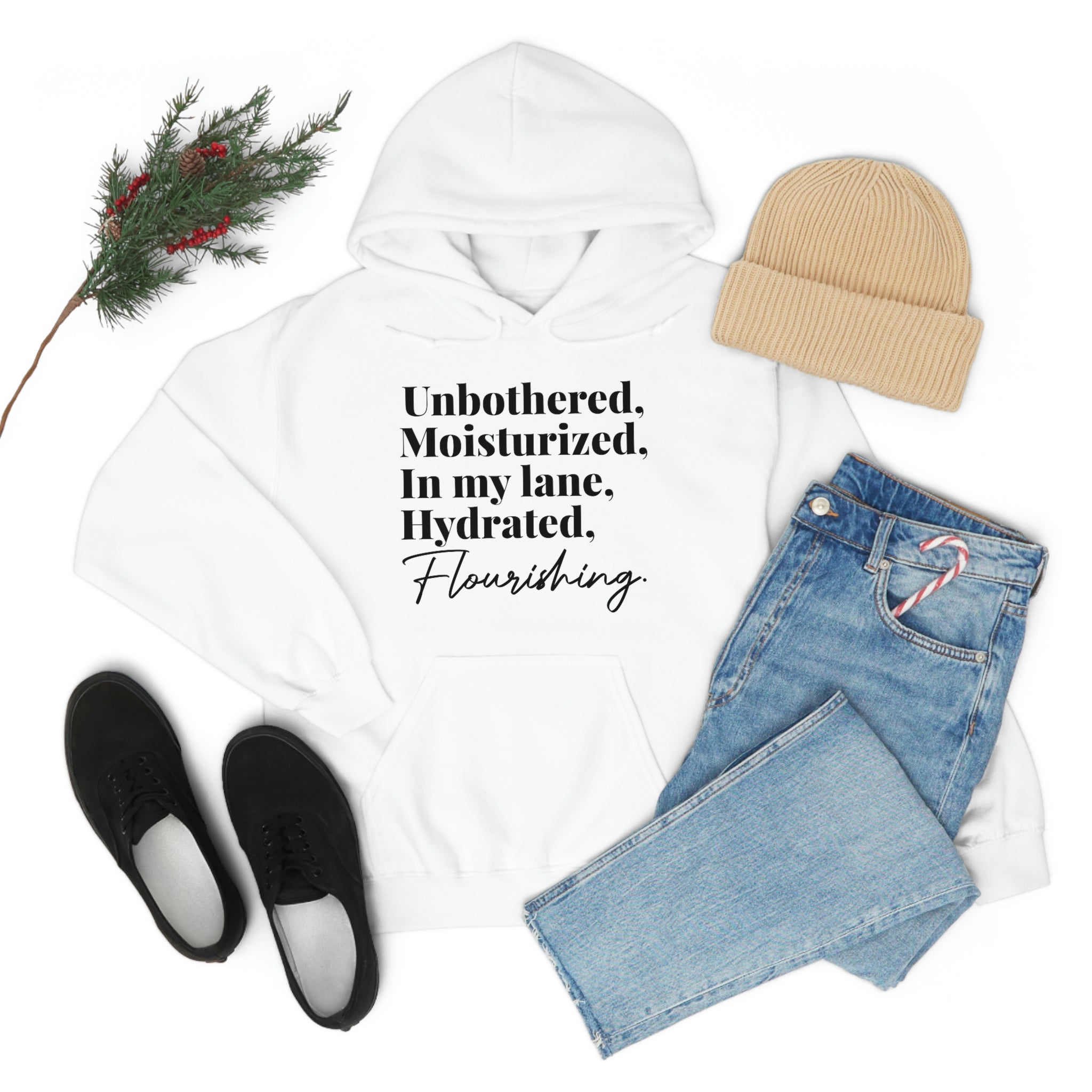 Stay Hydrated. Black  Hooded Sweatshirt